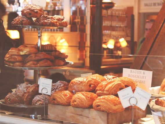 Pastries at coffee house