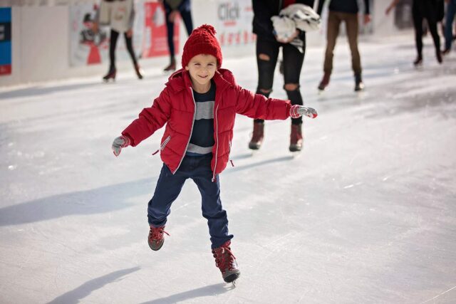Boy Ice Skating
