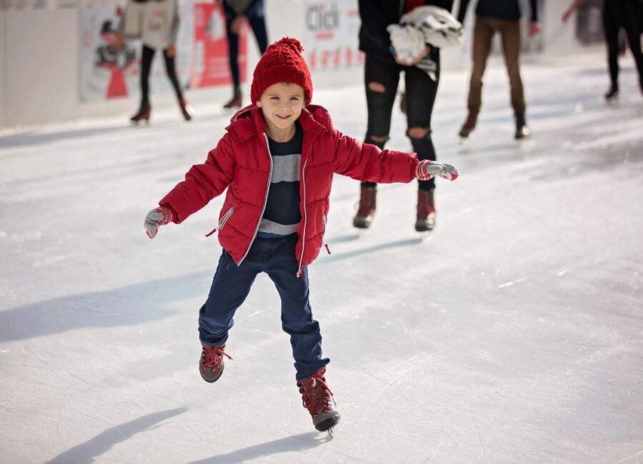 Boy Ice Skating