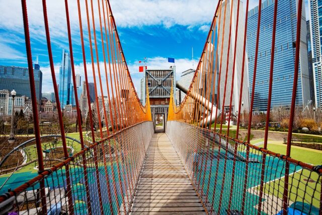 Maggie Daley Park Chicago playground bridge