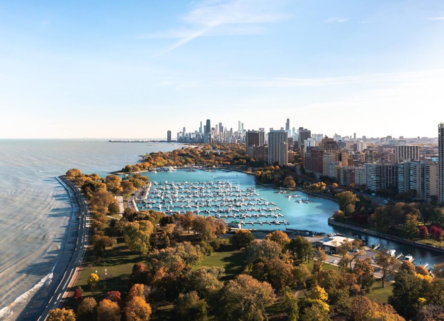 Aerial View of Chicago's Lincoln Park Neighborhood