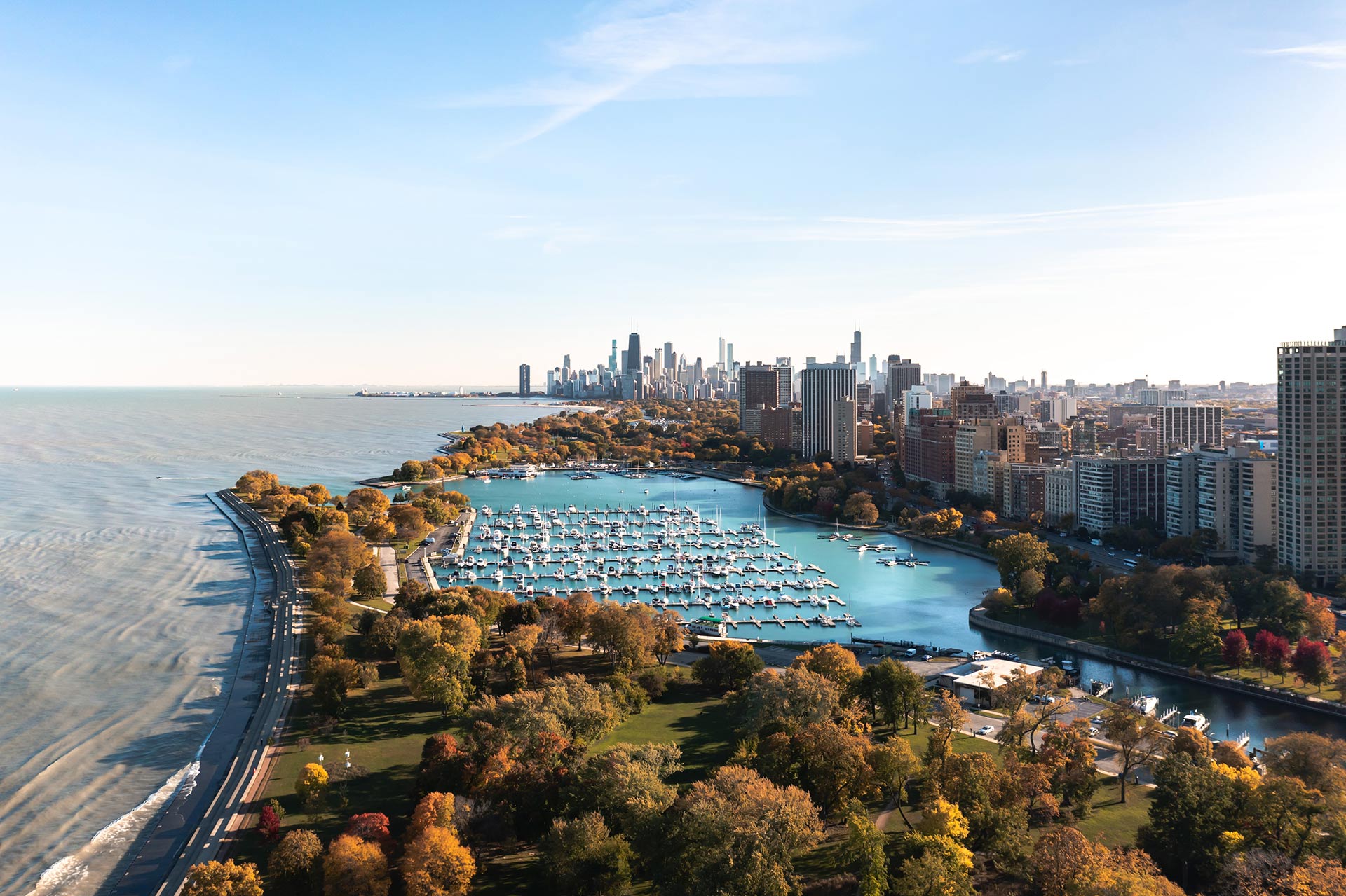 Aerial View of Chicago's Lincoln Park Neighborhood